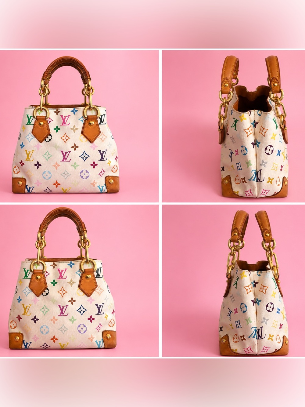 Louis Vuitton White Multicolor Audra bag